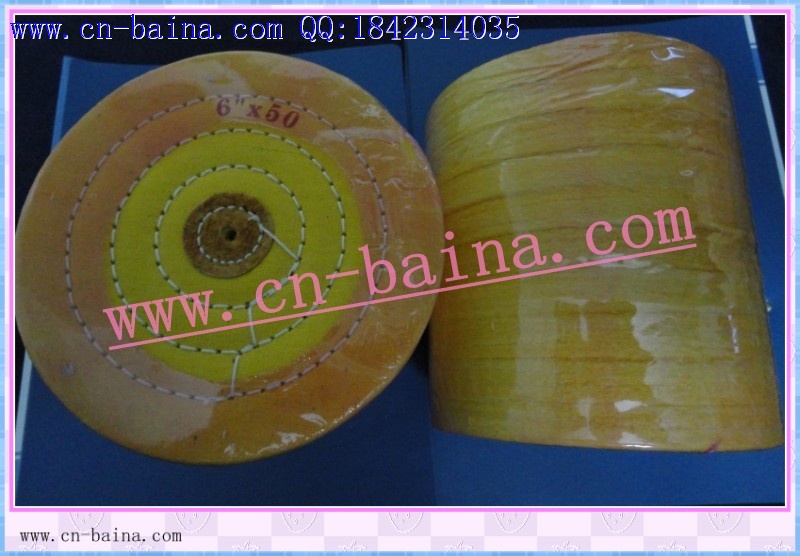 yellow big cloth wheel 6*50 polishing cloth wheel