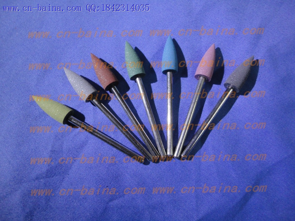 Rubber polishing bur small head