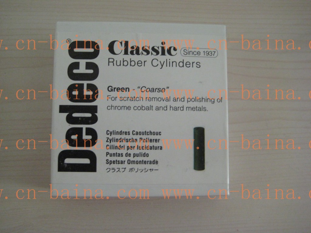 DEDECO 4592 green rubber polishing cylinders